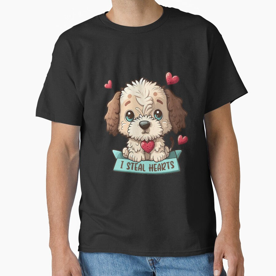 I Steal Hearts Dog Lover Valentine Day Dog by Vexel Studio