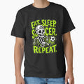 Eat Sleep Soccer Repeat Funny Skeleton Shirt by TeNovaStudio