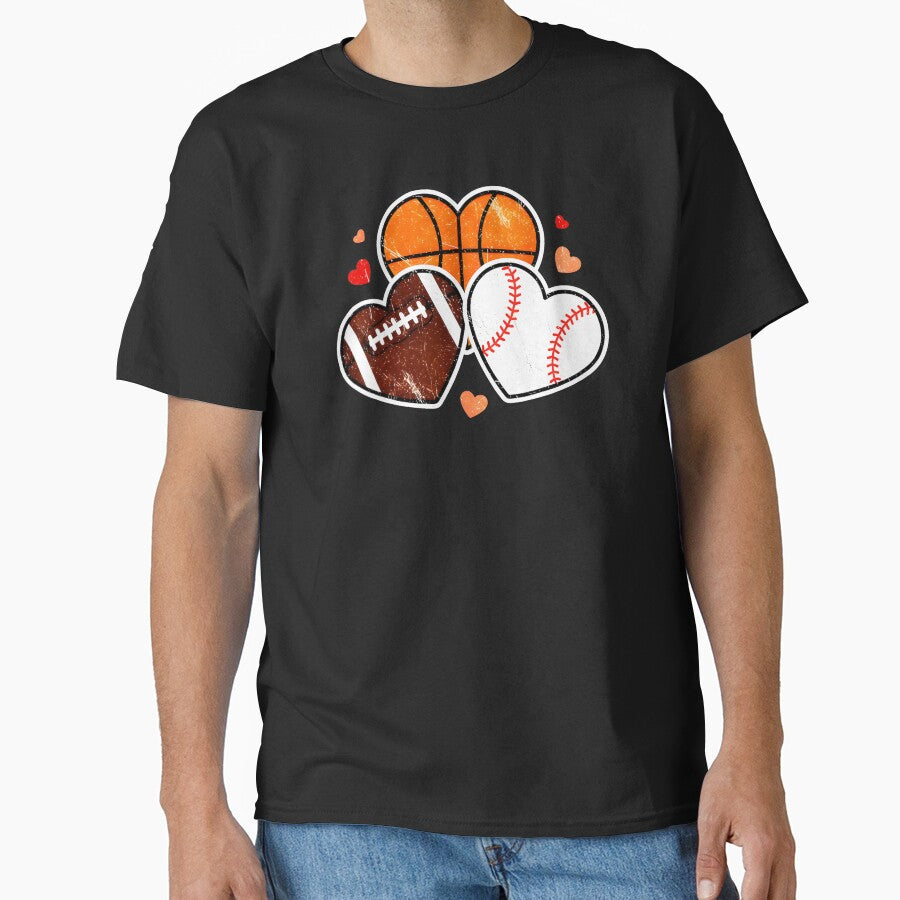 Heart Sports Valentine Basketball Football Soccer by allistermariam