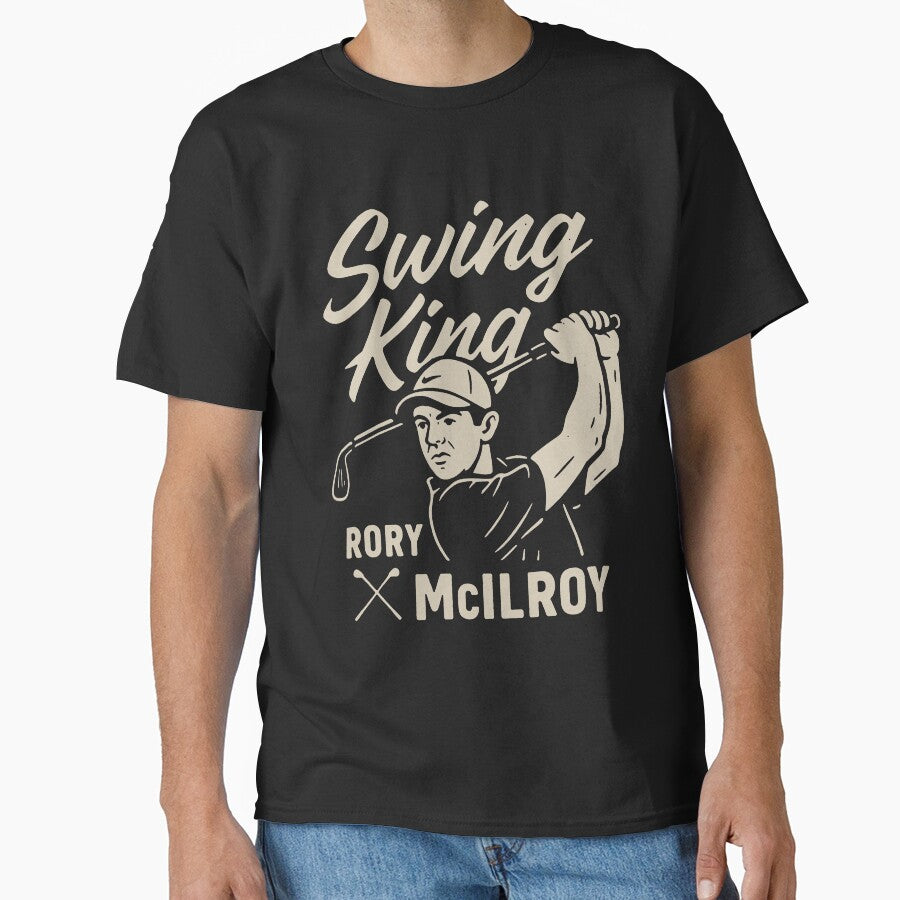 Swing King Rory McIlroy: Minimalist Golf Art by zzz888