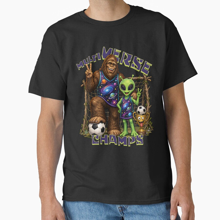 Soccer Multiverse Champs Bigfoot and Alien by ej-sulu