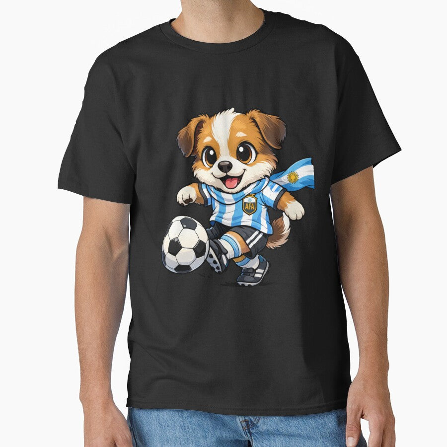 Cute Dog Argentina Soccer Fan Puppy Football by Tsugraf Designs