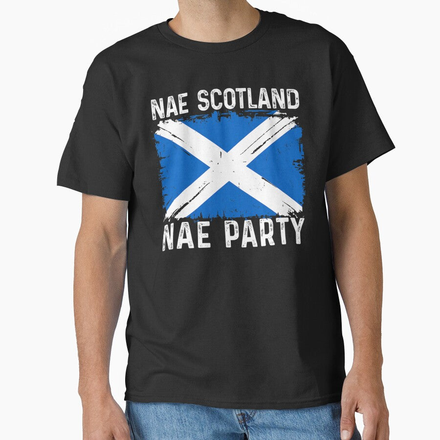 No Scotland No Party Distressed Scottish Saltire Flag by Ali-printshop