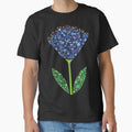 Blue Scallop Dot Flower Classic T-Shirt Hoodie, Sweatshirt | CoreVibeTees.com