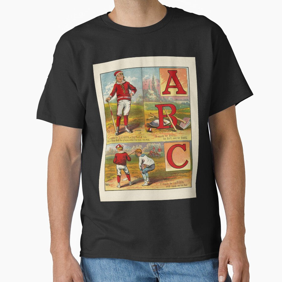 Baseball ABC 1885 - vintage book illustration series no. 4 - digitally edited Classic T-Shirt Hoodie, Sweatshirt