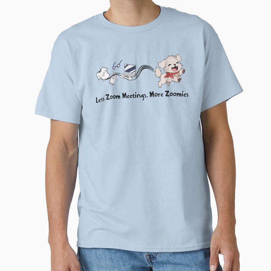 Less Zoom Meetings, More Zoomies Funny Dog by Sachie's Studio