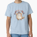 Funny Fluffy Cat Soccer Super Fan holding Goal Scarf Art by BreezifyDesignStudio
