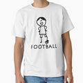 Stick Peeps FOOTBALL kids kid children child active (black) by SolidEarthArt