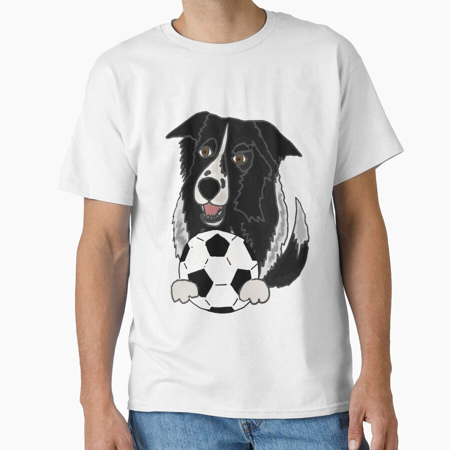 Funny Border Colloe Dog Playing Soccer by Nature's Fancy