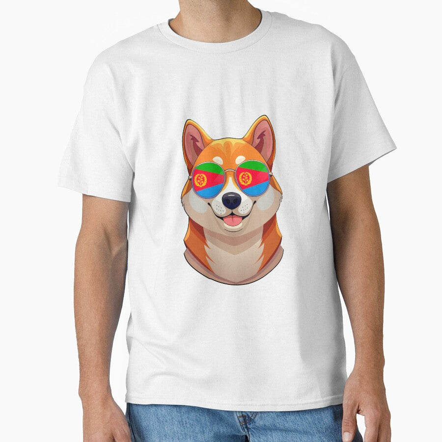 Vintage Patriotic Shiba Inu Eritrean Flag by DreamBrushy
