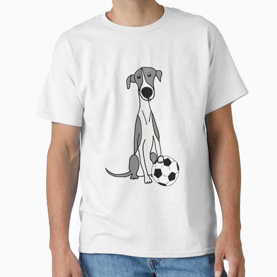 Funny Greyhound Dog Playing Soccer by Nature's Fancy