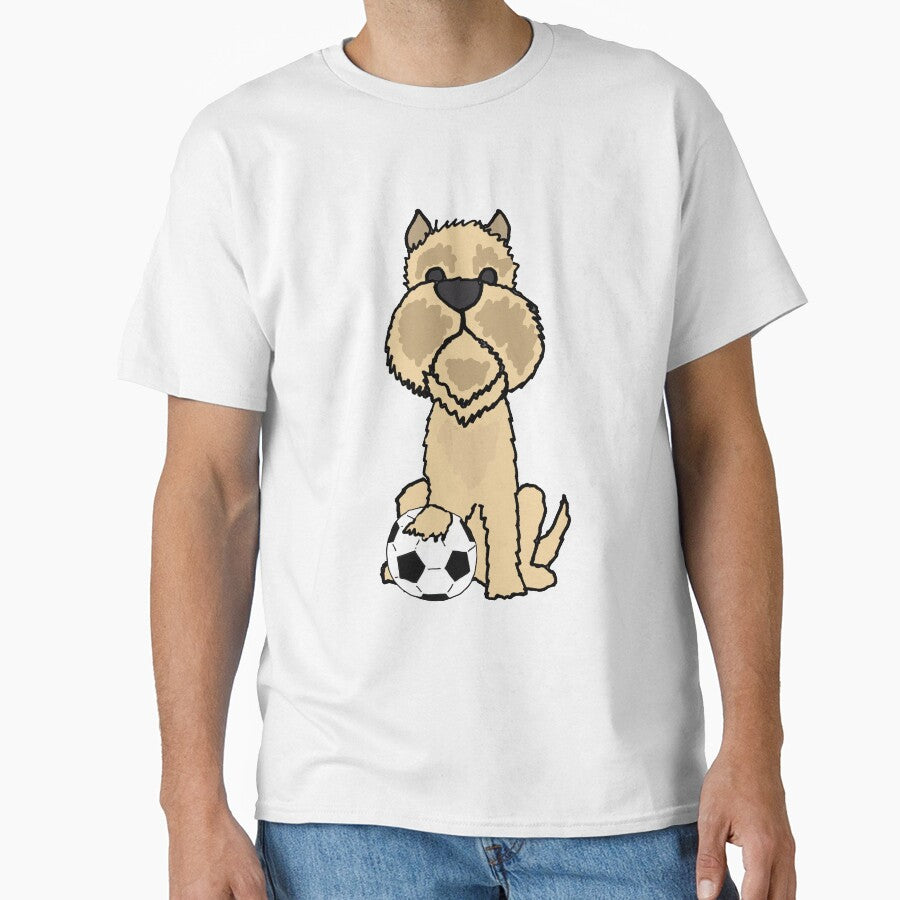 Funny Brussels Griffon Dog Playing Soccer by Nature's Fancy