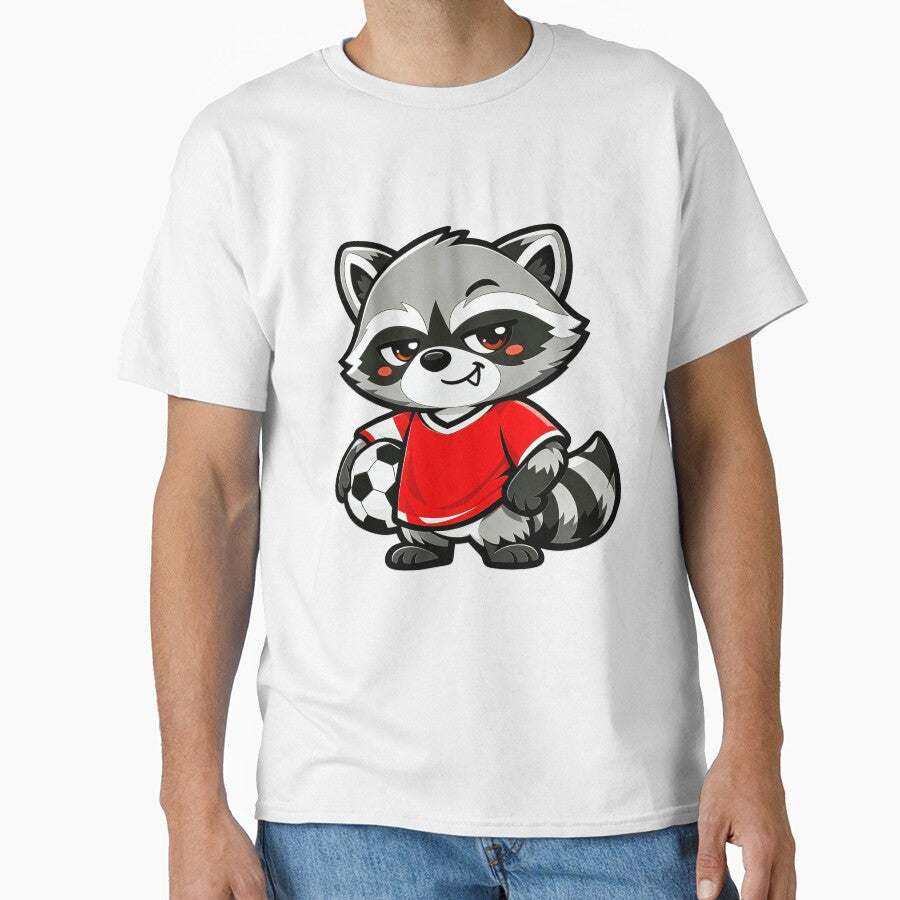 Cute Soccer Raccoon Kid – Kawaii Trash Panda Family Cartoon by DreamyTupelo