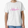 Christian Faith in Christ Quote Christmas Saying Believe T-Shirt by bvdesignart