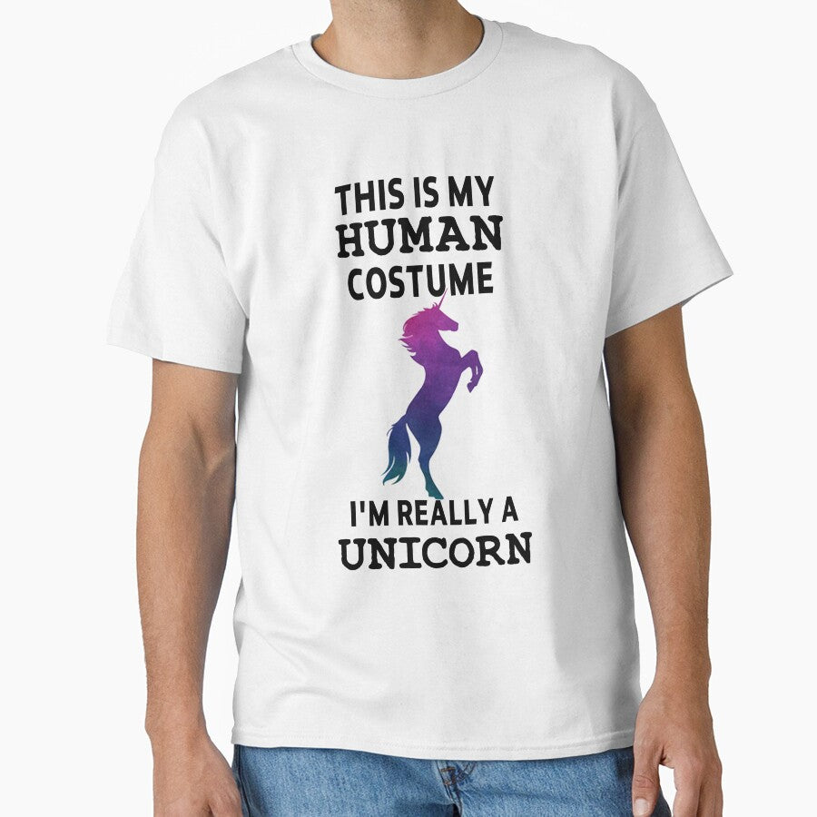 gift unicorn lover halloween fall autumn funny sarcastic saying offended This Is My Human Costume I'm Really A Unicorn Meme Gift for Best Friend boyfriend girlfriend by joygift369