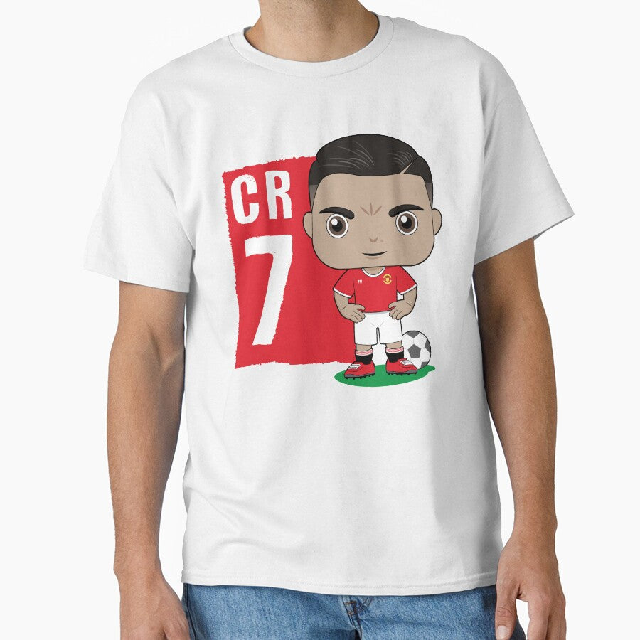 Cartoon Ronaldo CR 7 football soccer design by essjaydesigns