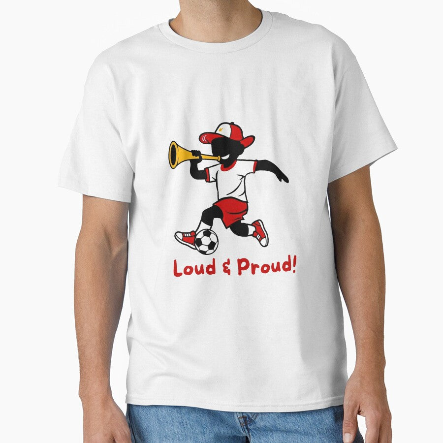 Loud And Proud Cartoon Soccer Fan Mascot by PMTaurus