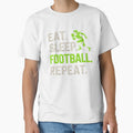 Eat Sleep Football Repeat Football Player Funny by MinaReinger