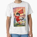 Cute Turkish Soccer Cat – Türkiye Istanbul Sunset Football Illustration, World Cup 2026 by Pacika