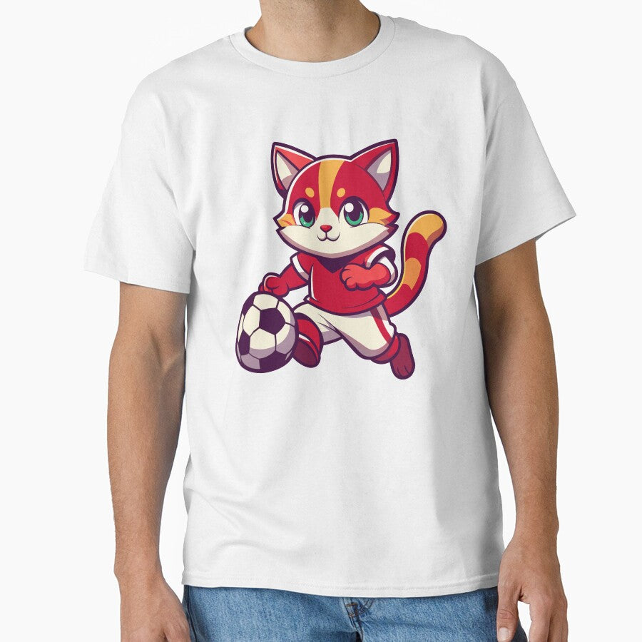 A funny kitten plays with a soccer ball. by vamskul