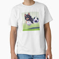 Cute Puppy Holding Soccer Ball by BAYFAIRE