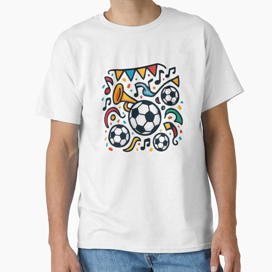 Cute Cartoon Football Celebration Sticker / Joyful Soccer Fan Party Doodles by abdelski