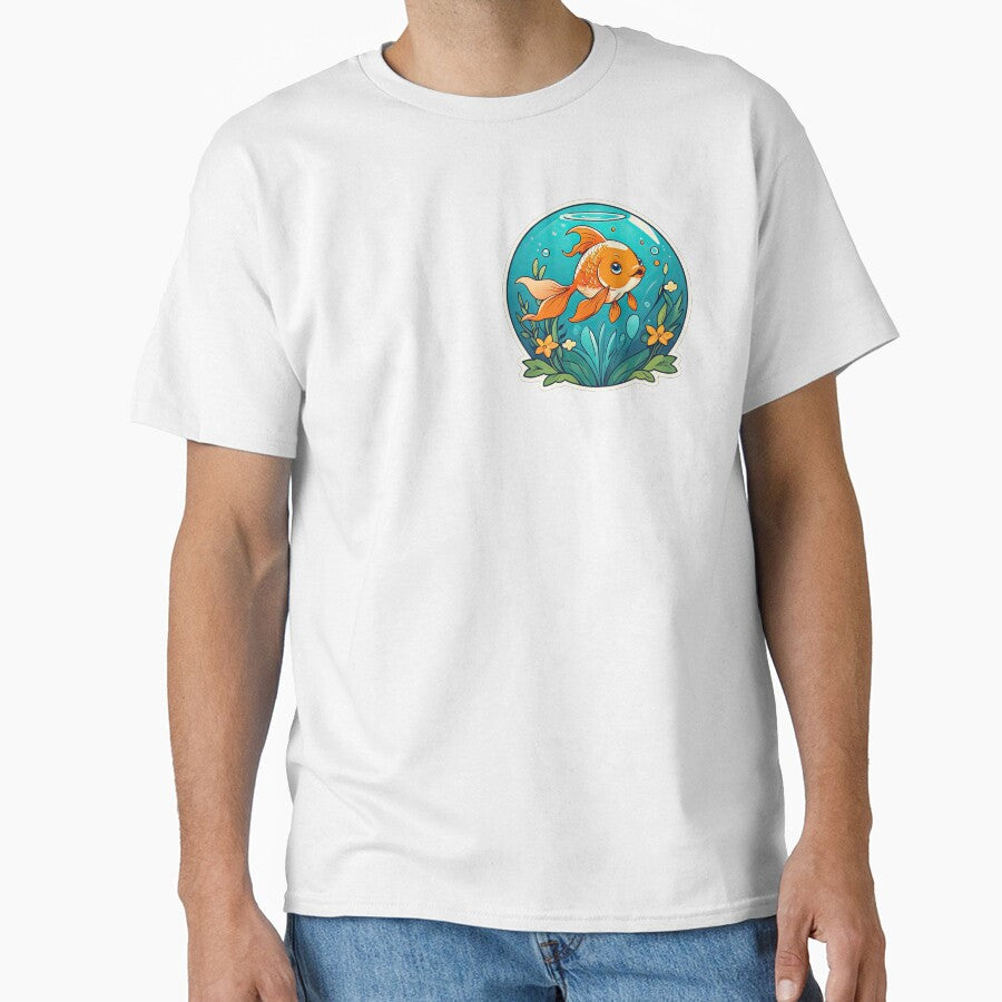 Goldfish and Flowers in Aquarium by Bilisik