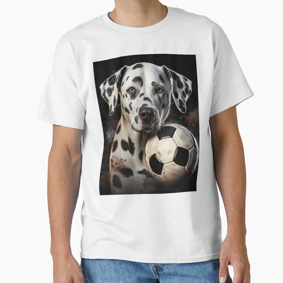 Dalmatian Dog With Soccer Ball by sheprint