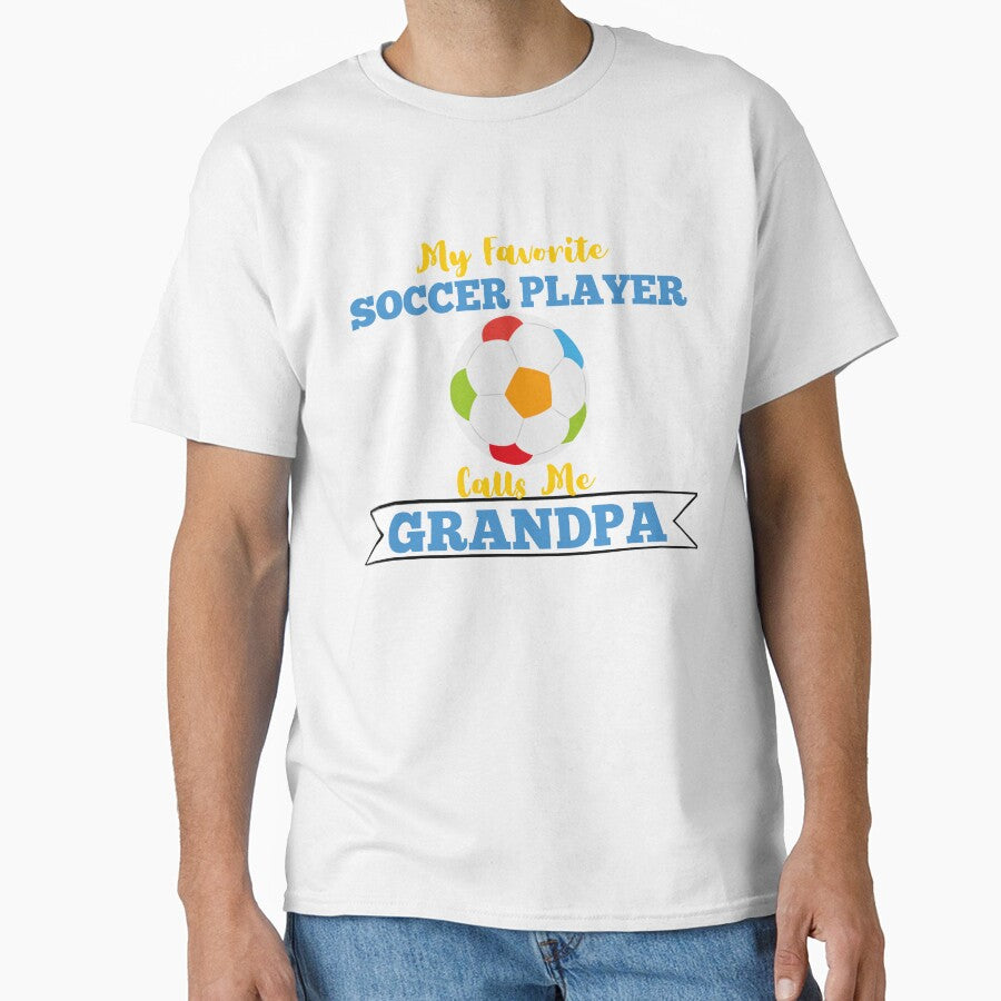 My Favorite Soccer Player Calls Me Grandpa Grandparents by MagicSD Designs