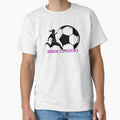 Female soccer player kicking girl silhouette / born to kick by portrait4you