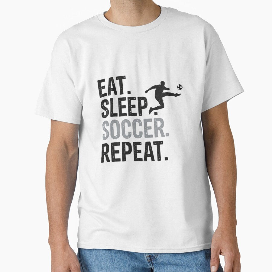 Eat Sleep Soccer Repeat – Bold Football Lifestyle Sticker & Tee by haitrieuic96