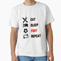 Eat sleep foot repeat t shirt by ProShirtDesign