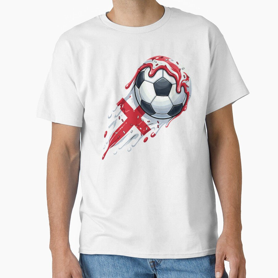 St George's Cross Football Ball Ice Cream Drip English Flag Graphic by EverkindInk