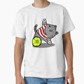 World Cup Cat – Cute grey Kitten Illustration with American costume football by arivirus