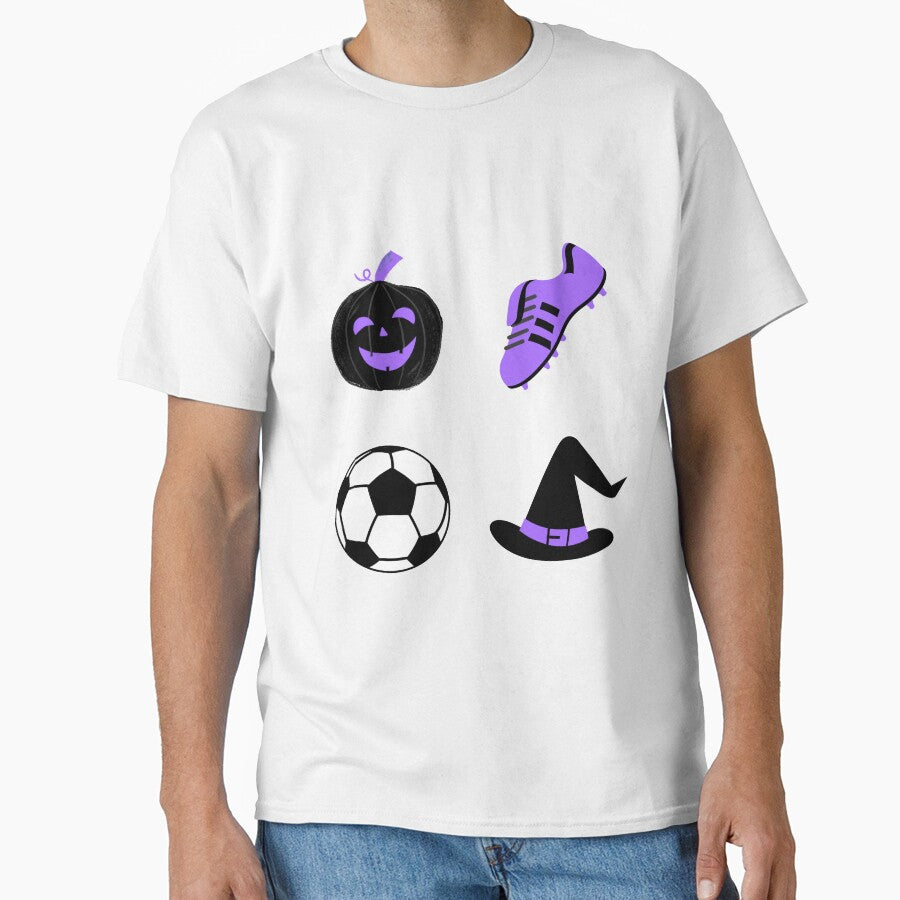 Kids Purple Girls and Boys Soccer Halloween - Soccer Ball and Boots by ijdesigns