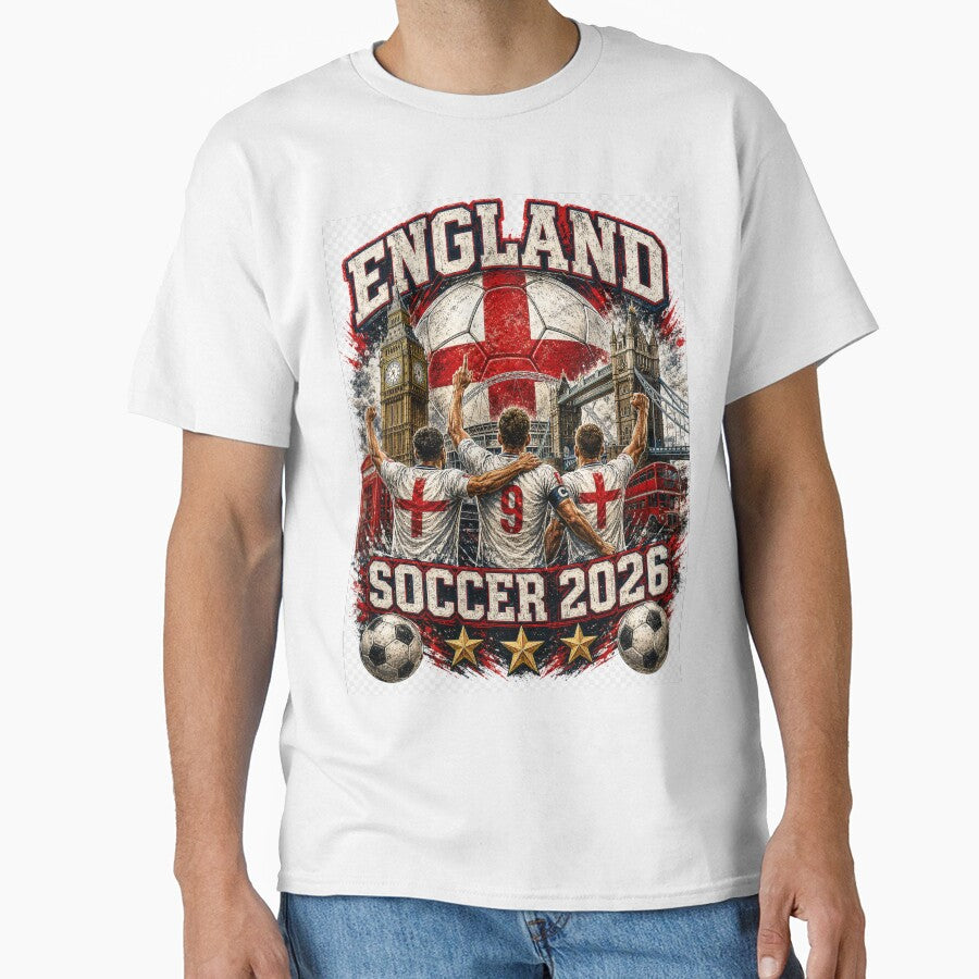 England Soccer 2026 Football Fan Gift Three Lions by UrbanPrintVibes