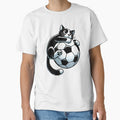 Black Cat Soccer Flying Football by nameonshirt