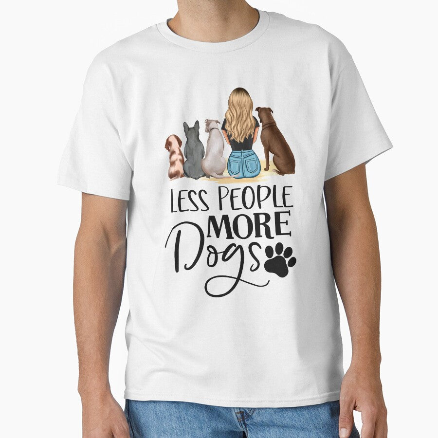 Less People More Dogs Tshirt by SunsetGloww