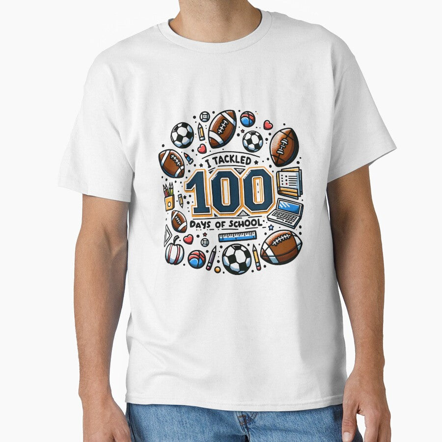 I Tackled 100 Days of School Football Soccer Sports by ArtMeetsPizza