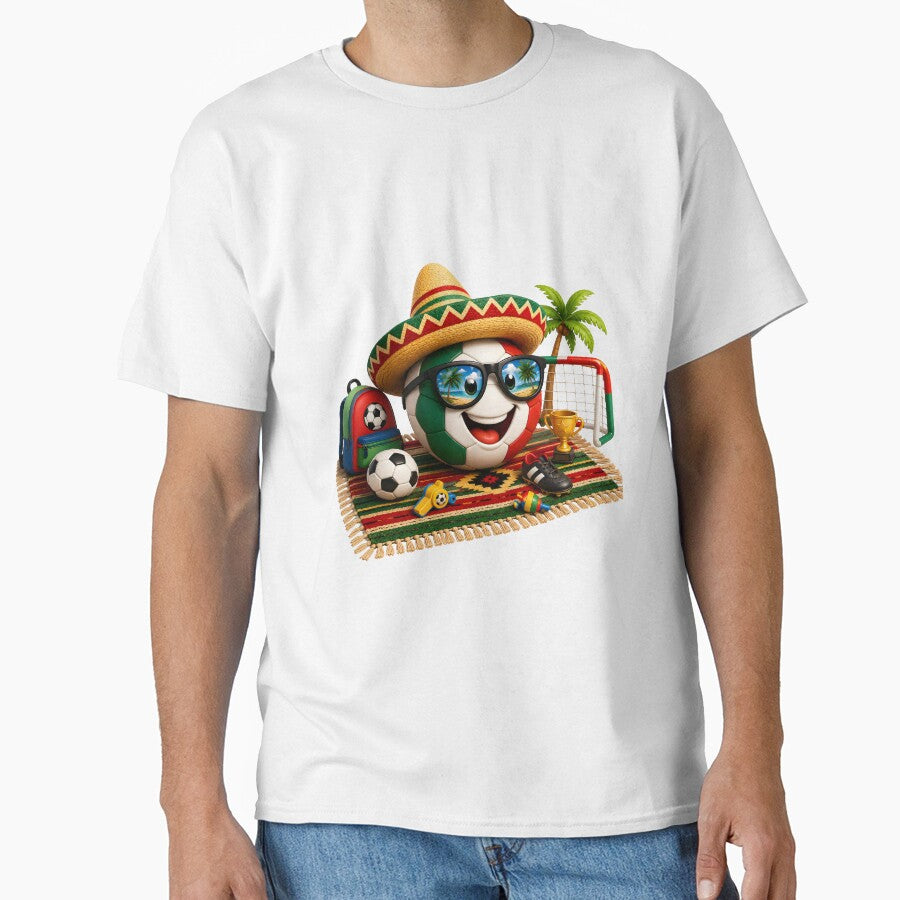 México Soccer Fiesta Cartoon – Cute Football Sombrero Design by ArtSpark Studio
