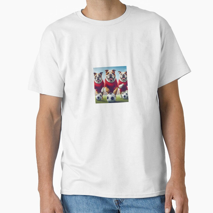Bulldogs love football too! Soccer and Dog Lovers - Liverpool, Manchester United, Arsenal, Nottingham Forest - Any dog, any colour by Humour House Designs