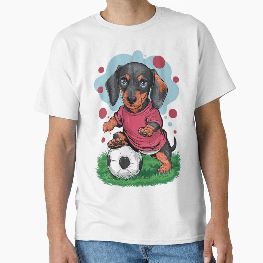 Dachshund Puppy Soccer Player by likbatonboot