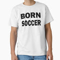Born to Play Sports Inspiration Soccer Typography Design by MimsTees