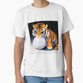 Cute Baby Tiger Playing with Soccer Ball by BAYFAIRE
