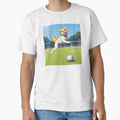 Dog Jumping near Soccer Ball by BAYFAIRE