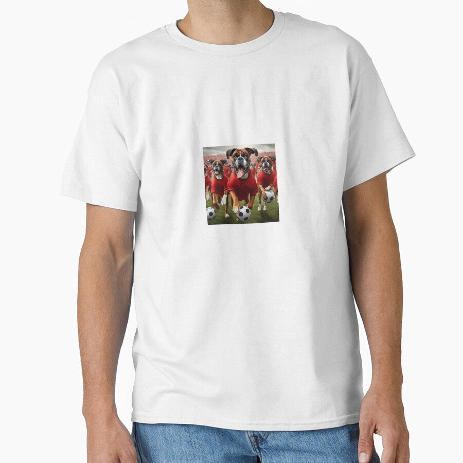 Boxers love football too! Soccer and Dog Lovers - Liverpool, Manchester United, Arsenal, Nottingham Forest - Any dog, any colour by Humour House Designs