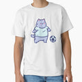 Soccer Football Cat, pastel sketch kawaii illustration by Magnificent Lizard