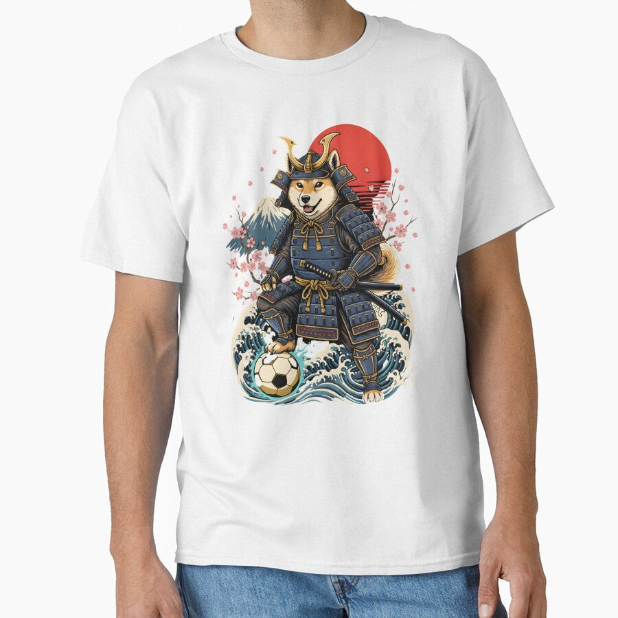 Japanese Soccer Samurai Shiba Inu Ukiyo-e Art - Football Fan - Game Supporter Japanese Team by BeaverFriends