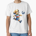 Dreamy Dribbler: Whimsical Dog Playing Soccer in Watercolor by KNAA