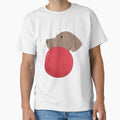 Cartoony Dog with Ball Illustration by pawtraitdreams
